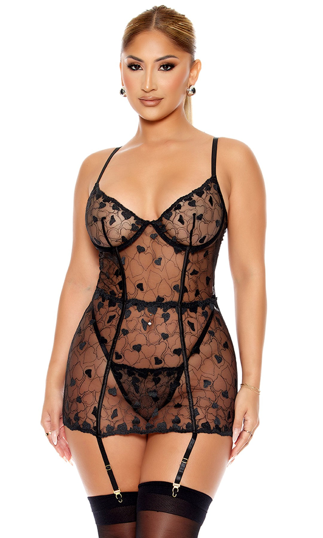 Heart You Chemise Lingerie Set