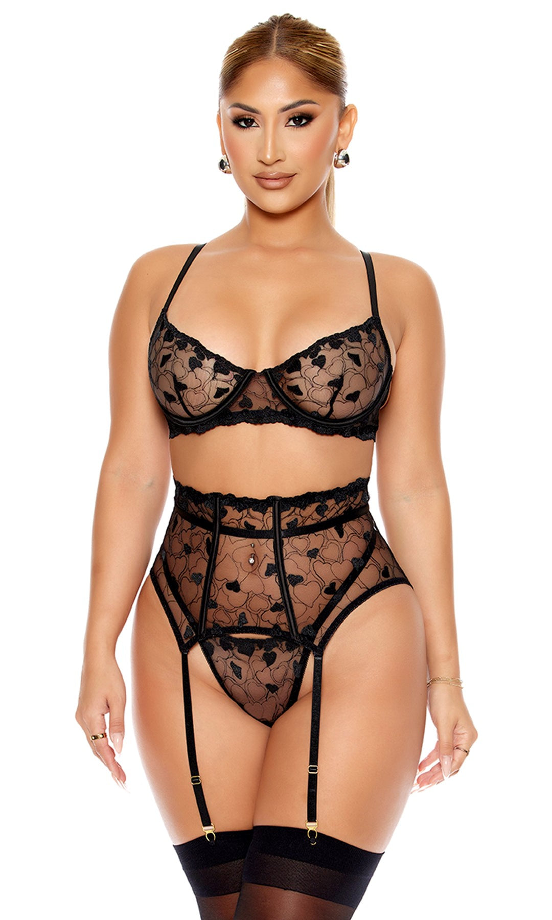 Heart You Waist Cincher Lingerie Set